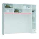 Ver imagem 2 de Quarto Solteiro Completo Conjugado 4 peças Branco/Rosa Blush Móveis Castro