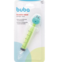 Lavador Nasal Seringa Silicone Dino Sinusite Buba Verde - 5