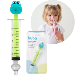 Lavador Nasal Seringa Silicone Dino Sinusite Buba Verde - 3