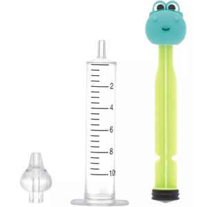 Lavador Nasal Seringa Silicone Dino Sinusite Buba Verde