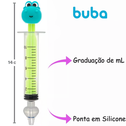 Lavador Nasal Seringa Silicone Dino Sinusite Buba Verde - 2
