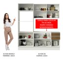 Ver imagem 6 de Armário de Cozinha Compacta 100% MDF 190cm Branco/Rustic Acordes Madesa 01