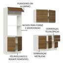 Ver imagem 5 de Armário de Cozinha Compacta 100% MDF 190cm Branco/Rustic Acordes Madesa 01