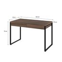 Ver imagem 2 de Mesa Kuadra Office 120x60x75cm c/02 Gavetas Nogal / Est.Preta