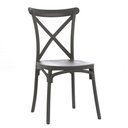 Ver imagem 2 de Kit 4 Cadeiras Katrina Preta de Jantar de Polipropileno e Fibra de Vidro