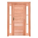 Ver imagem 2 de Kit Porta de Abrir Madeira 2 Vitrô 213cmx156cmx12cm PE30 Natural Abertura Esquerda