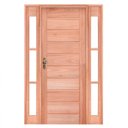 Ver imagem 3 de Kit Porta de Abrir Madeira 2 Vitrô 213cmx156cmx12cm PE30 Natural Abertura Esquerda