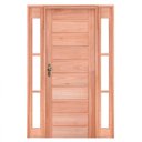Ver imagem 3 de Kit Porta de Abrir Madeira 2 Vitrô 213CMX156CMX12CM PE30 Natural Abertura Esquerda Marrom Esel
