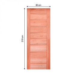 Porta de Madeira Folha 210cmx80cmx3cm PE30 Esel - 3
