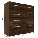 Ver imagem 3 de Cômoda Roupeiro Grande 8 Gavetas Cor Cacau Imperatriz