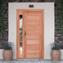 Ver imagem 1 de Kit Porta de Madeira Vitrô 110cmx213cmx12cm Pe30 Esel Abertura Direita