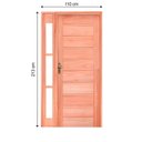 Ver imagem 3 de Kit Porta de Madeira Vitrô 110cmx213cmx12cm Pe30 Esel Abertura Direita