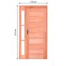 Kit Porta de Madeira Vitrô 110cmx213cmx12cm Pe30 Esel Abertura Direita - 4