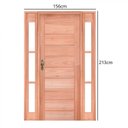 Ver imagem 4 de Kit Porta de Abrir Direita Madeira 2 Vitrô 213cmx156cmx12cm PE30