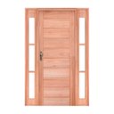 Ver imagem 2 de Kit Porta de Abrir Direita Madeira 2 Vitrô 213cmx156cmx12cm PE30