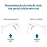 Kit Porta de Madeira Vitrô Direita 156cmx213cmx12cm PE30 Esel - 5