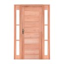 Ver imagem 2 de Kit Porta de Abrir Madeira 2 Vitrô 213CMX156CMX12CM PE30 Abertura Direita Marrom Esel