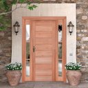 Ver imagem 1 de Kit Porta de Abrir Madeira 2 Vitrô 213cmx156cmx12cm PE30 Abertura Direita