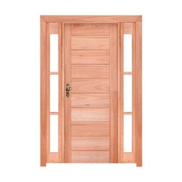 Kit Porta de Madeira Vitrô Direita 156cmx213cmx12cm PE30 Esel - 3