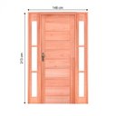 Ver imagem 4 de Kit Porta de Abrir Direita Madeira 2 Vitrô 213cmx146cmx12cm PE30