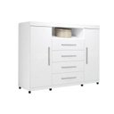Ver imagem 1 de Cômoda de Quarto Master C/ 2 Portas 1 Nicho e 4 Gavetas Branco - Santos Andirá