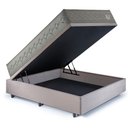 Ver imagem 5 de Base Box Baú Casal 138x188 Suede com Colchão New 4 Estações Molas Ensacadas