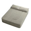 Ver imagem 6 de Sofá Cama Puff Modular Dobrável 1,90m Duo Boucle - Balaqui Cor:Bege