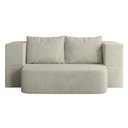 Ver imagem 1 de Sofá Cama Puff Modular Dobrável 1,90m Duo Boucle - Balaqui Cor:Bege