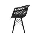 Ver imagem 5 de Conjunto Mesa Redonda Eames Black 90cm + 4 Cadeiras Web Dsw Sala Cozinha Jantar La Mobilia