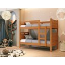 Ver imagem 2 de Beliche com Colchão D23 88x188cm para Quarto Solteiro Mdf C/ Estrado em Madeira Design Robusto Natur