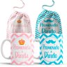 Conjunto Canecas Convite Padrinhos De Batismo Dindo Dinda - 1