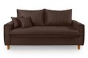 Ver imagem 4 de Sofa Living com Bau Multiuso 3 Lugares Suede Pes em Madeira: Marrom