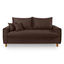 Ver imagem 4 de Sofa Living com Bau Multiuso 3 Lugares Suede Pes em Madeira: Marrom