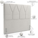 Ver imagem 3 de Cabeceira Cama Box Casal 140cm Aura Linho W01 Champanhe - Mpozenato