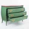 Cômoda Bombê Isabel 3 Gavetas Laca com Chave Verde - 3