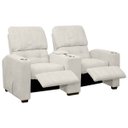 Ver imagem 7 de Poltrona do Papai Dupla Reclinável Real Sala de Tv Cinema Bouclê - Sofa Store:bouclê Bege Marfim