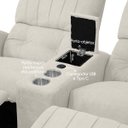 Ver imagem 2 de Poltrona do Papai Dupla Reclinável Real Sala de Tv Cinema Bouclê - Sofa Store:bouclê Bege Marfim