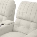Ver imagem 3 de Poltrona do Papai Dupla Reclinável Real Sala de Tv Cinema Bouclê - Sofa Store:bouclê Bege Marfim