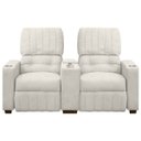 Ver imagem 5 de Poltrona do Papai Dupla Reclinável Real Sala de Tv Cinema Bouclê - Sofa Store:bouclê Bege Marfim