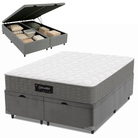 Cama Box Baú Colchão King Molas Ensacadas Splendido Munhoz