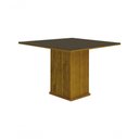 Ver imagem 1 de Mesa De Jantar 4 Lugares Tampo Mdf/Vidro Napoli 90Cm Freijó/Freijó Decor/Chumbo
