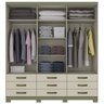 Guarda-Roupa Casal 3 Portas de Correr 9 Gavetas Uran Henn - 2