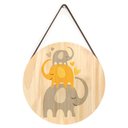 Ver imagem 1 de Quadros Pinus Infantil Família Elefante