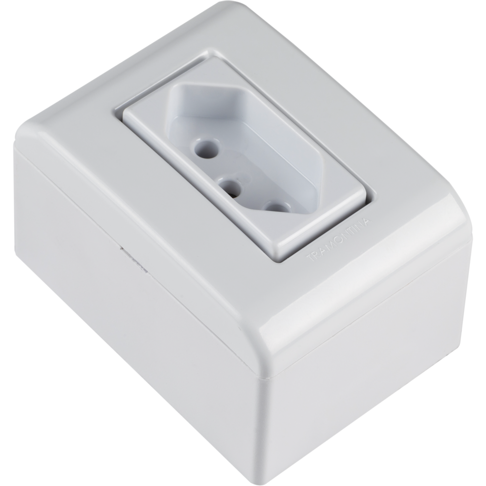 Caixa de Sobrepor com 1 Tomada 2p+t 20 a 250 V Tramontina Lizflex Branca - 2