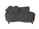 Ver imagem 1 de Namoradeira Lounge Bouclé com 2 Almofadas 150 Cm ? Design Moderno e Confortável