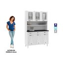 Ver imagem 3 de Armário de Cozinha de Aço Kit Triplo 120cm Clara Multimóveis CR6150 Branco