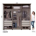 Ver imagem 4 de Guarda-Roupa 6 Portas 6 Gavetas Elenco Henn