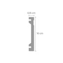 Ver imagem 5 de Kit 7,2m Linear Rodapé de Poliestireno 10cm x 1,5cm x 240cm Frisado Nfr Cinza Ruffino