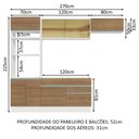 Ver imagem 4 de Armário de Cozinha Completa 270cm Branco Rustic Glamy Madesa 11