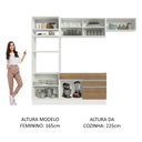 Ver imagem 6 de Armário de Cozinha Completa 270cm Branco Rustic Glamy Madesa 11